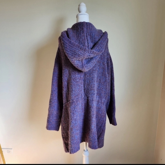 NWT Loulou de la Falaise RARE Heavyweight Purple Knit Plus Size Cardigan 1X READ - Picture 3 of 11